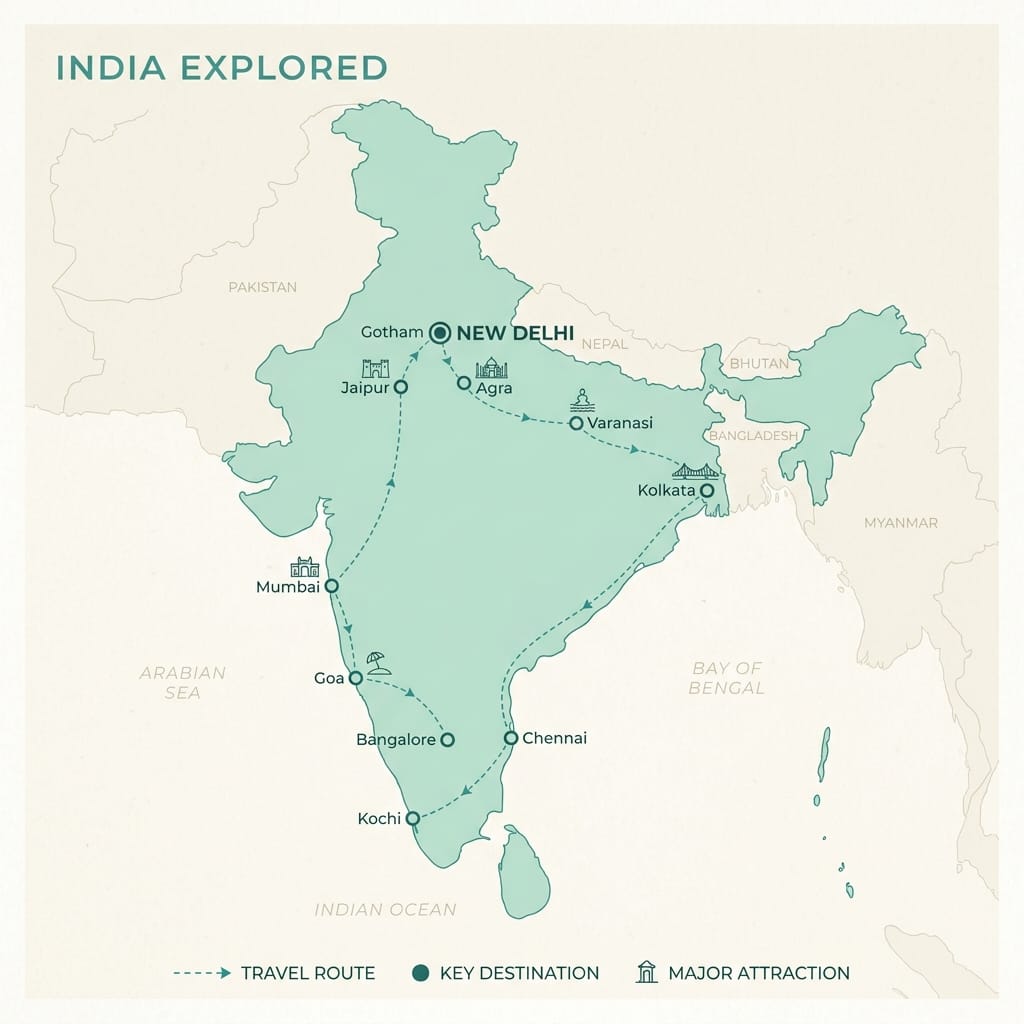 India Route Network Map