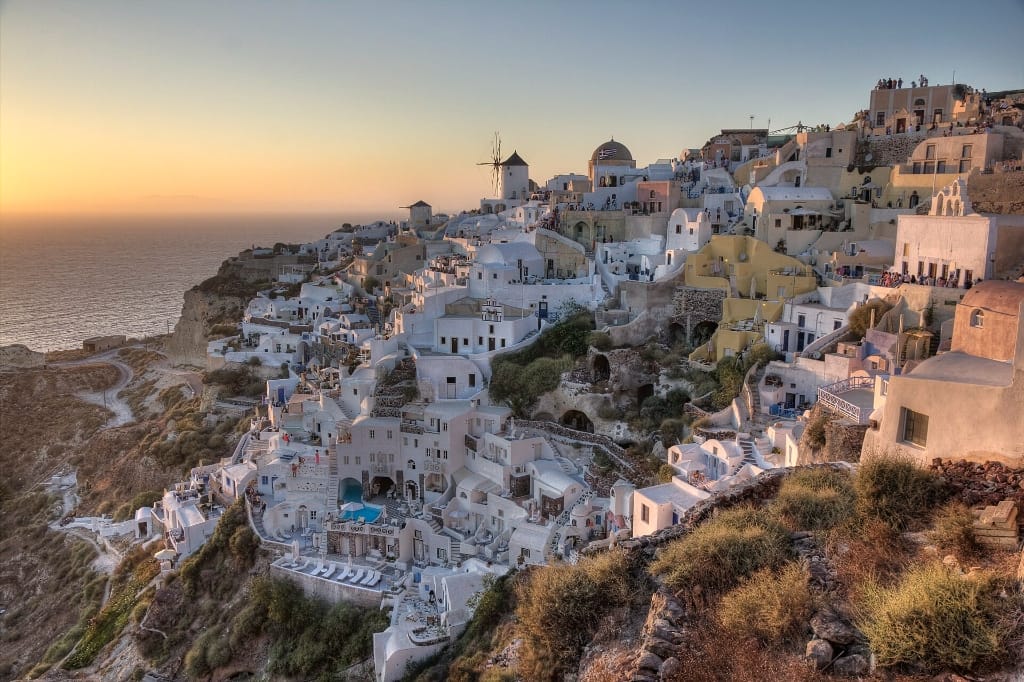 Breathtaking Santorini sunset view